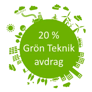 Utnyttja svenskt 15% subvention Grön Teknik